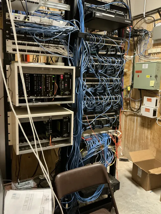 Network rack with structured cabling